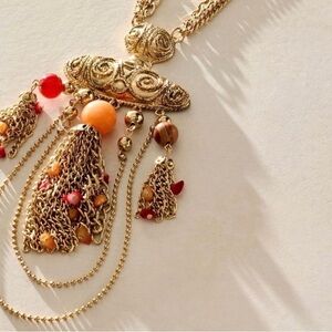 NWT Free People Gold Catriona Layer Necklace Multi-Chain